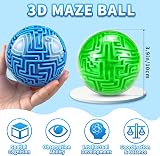 Hymaz 3D Maze Ball Puzzle Blue Kids Teens Adults Travel Brain Teaser Toy view 2