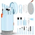 Laptop Phone Screen Cleaner Kit, Computer Keyboard Brush Cleaning Spray for iPhone AirPods MacBook iPad, 20-in-1 Electronic Device Clean Tool for Camera PC Monitor Earbud TV Tablet Car Screens, Blue