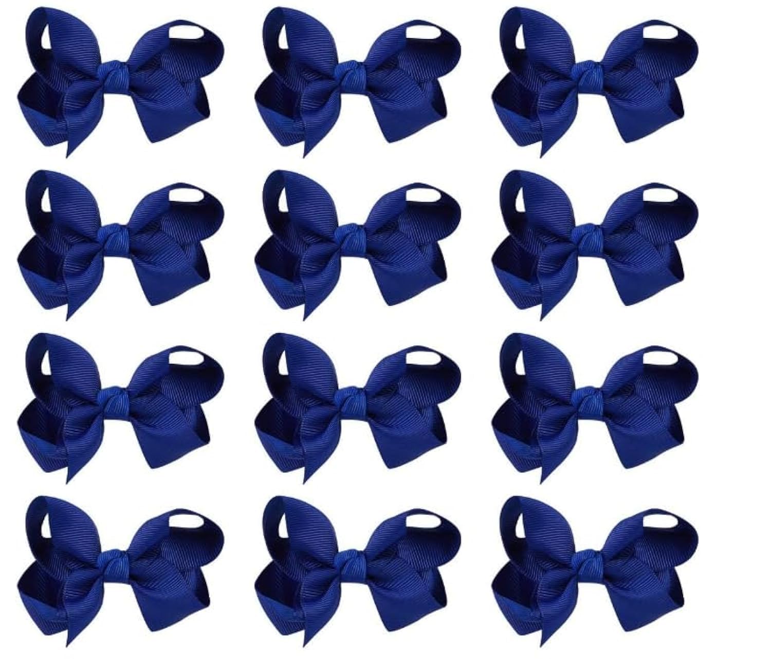 EUPSIIU 20 pcs Girls Small Hair Bows Clip Bow Tie Navy Blue Hair Bows Clips Slides Grips Lovely Colorful Barrettes Hairpins for School (Navy Blue)