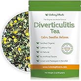 Calming Blends Diverticulitis Tea | Organic Loose Leaf Tea, Caffeine Free | 36 Cups | Made In USA