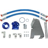 Pacbrake HP10594 Oil Filter Relocation Kit fits 2019-2024 RAM 2500/3500 6.7L Cummins Engine (1-16 UN Oil Filter Threads) | Easy Installation | Heavy-Duty Construction | Components Included