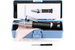 XinJiaYi Water Salinity Refractometer, Dual Scales Hydrometer: Specific Gravity 1.000-1.070 & PPT 0-100 (1‰ = 1ppt = 1000 ppm), Handheld Seawater Tester for Aquarium, Marine Fish-Keeping, Pool Tank