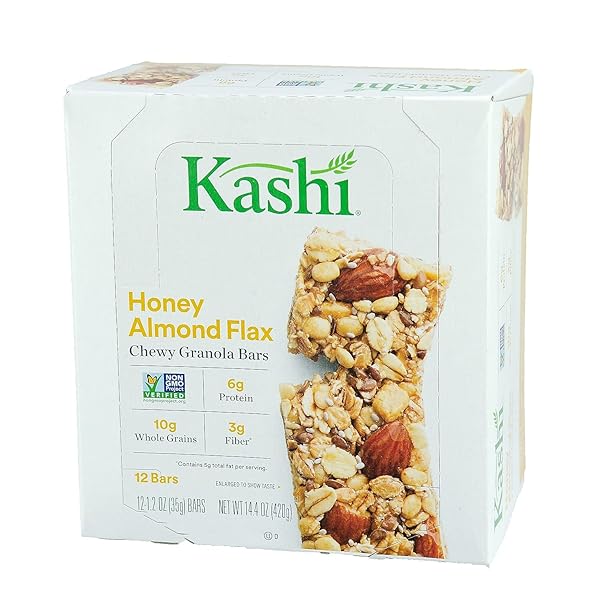 KELLOGGS 37949 KASHI TLC CHEWY GRANOLA BARS, HONEY ALMOND FLAX, 35 G, 12/BOX