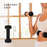 KG Physio Neoprene Dumbbells Set 1-10 kg Pair Anti-Roll Non-Slip view 3