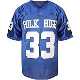 AL Bundy Football Jersey,33 Polk High Blue Shirt Mens 90S Hip Hop Clothing S-3XL
