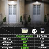 CLAONER Solar Security Lights Outdoor 158 LED Motion Sensor 3 Modes 4 Pack view 8