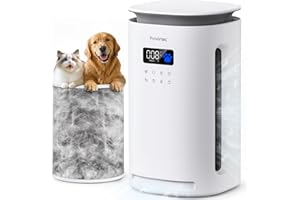 Provirtec Le purificateur d'air réduit 99,7 % des poils d'animaux et 90 % des odeurs avec une admission plus large à 360 ° et