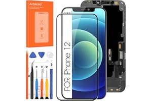 ARBILATO Screen for iPhone 12 Screen Replacement for iPhone 12 Pro LCD Screen A2403,A2172,A2407,A2341 3D Touch Display Digitizer Assembly Repair Parts（Black）