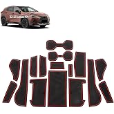 Erivis Car Door Slot Mat for 2022-2025 2026 Lexus NX 350/250/350h/450h | Anti-Slip Interior Rubber Groove Gasket Pad Compartment Door Center Console Cup Holder Insert Liner Accessories, 16PCS