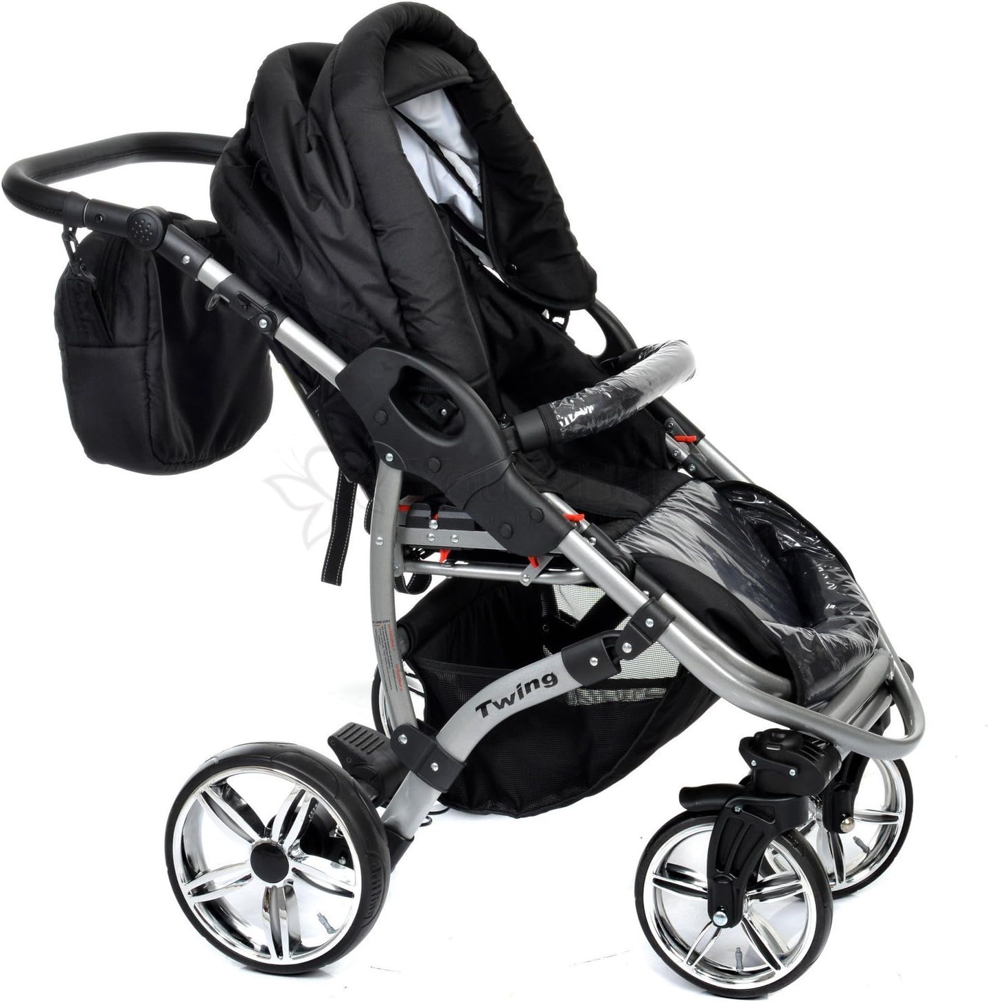 protège pluie poussette double