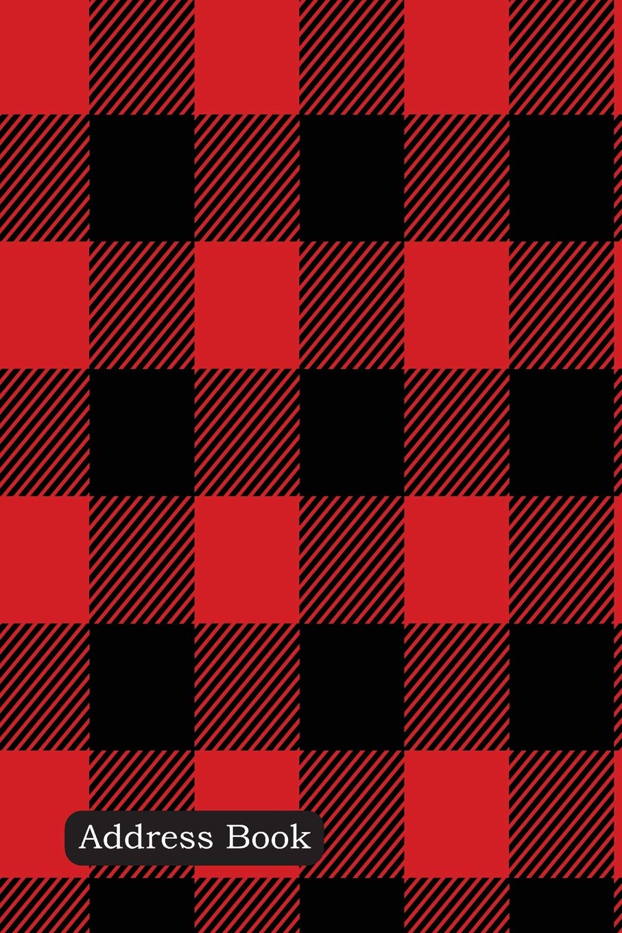Address Book: Include Alphabetical Index With Lumberjack plaid seamless pattern cover