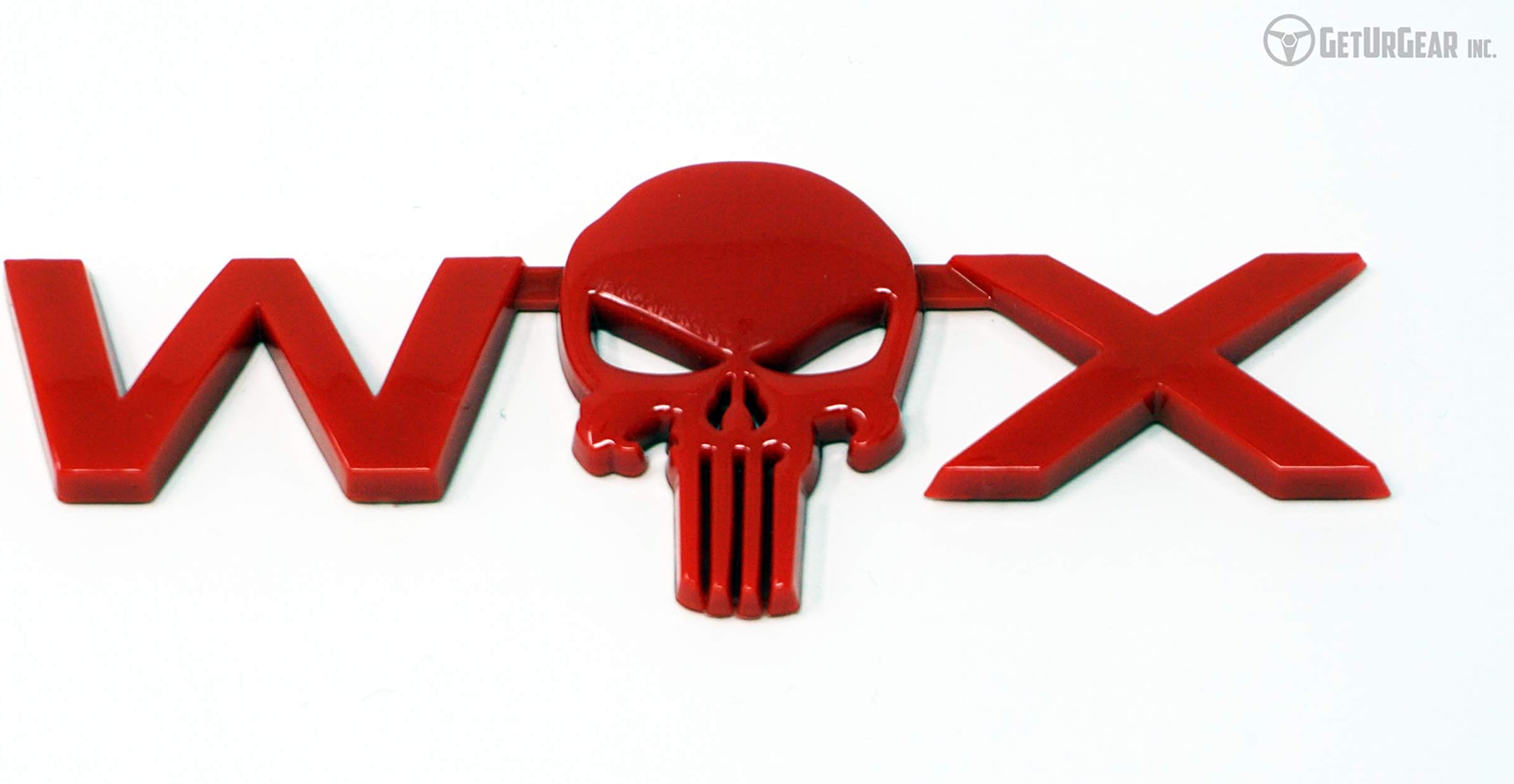 WX Skull Badge (compatible with 2015+ WRX) (Glossy Red)