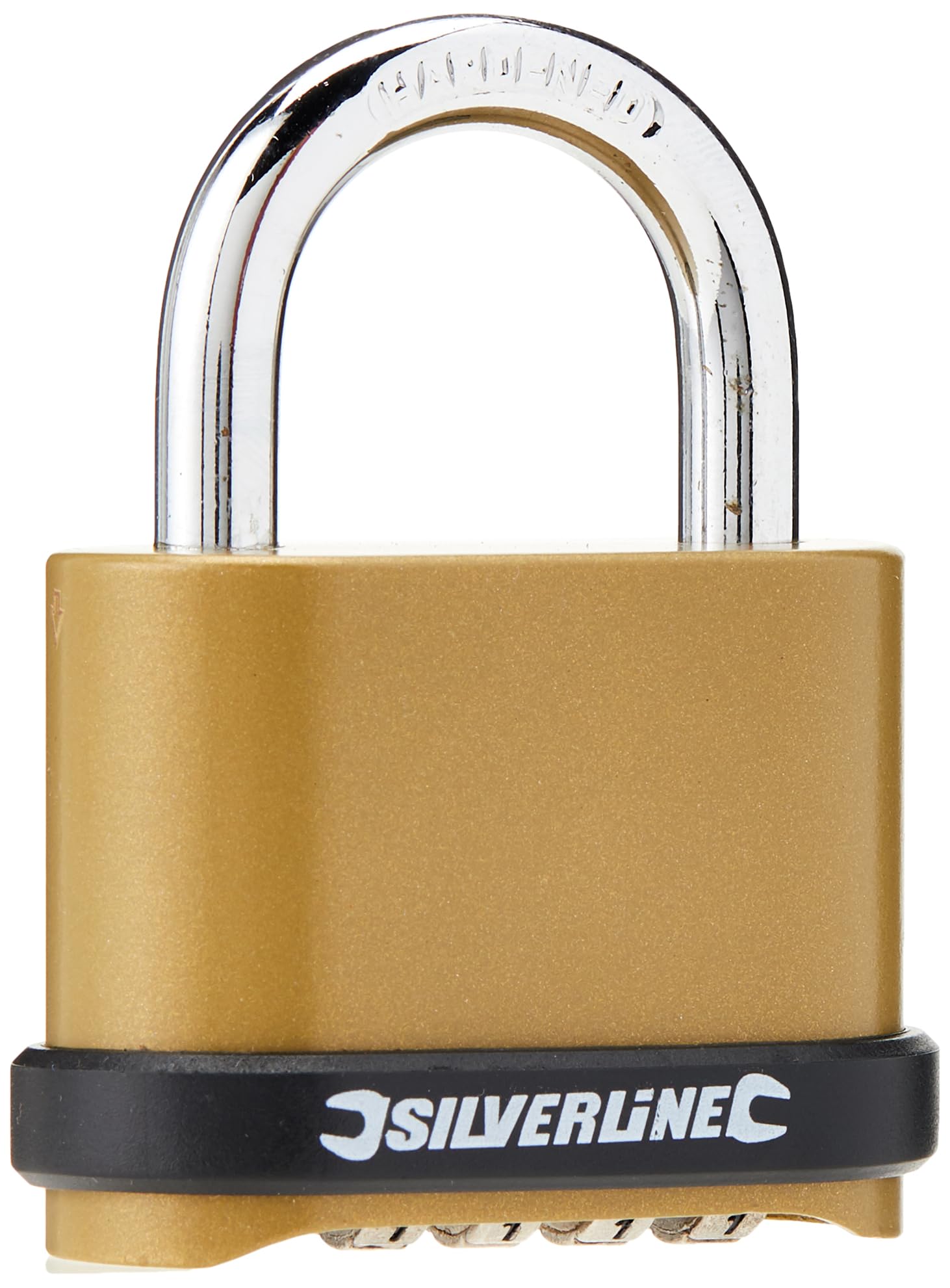 Silverline 472645 Zinc Alloy Combination Padlock 4-Digit 50 mm