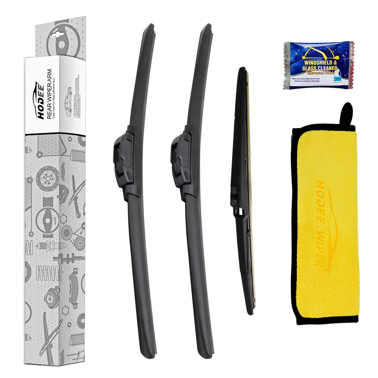 Photo 1 of HODEE 3 wipers 26"+17"+14" Colour Front Wiper Blades Replacement for Subaru Forester 2012-2018,Outback 2015-2019,Windshield Blade & Back Rear Window Blade & Washer Tablets U/J Hook