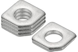 PATIKIL 4pcs M8 Beveled Square Washers, 8x18mm Missing Angle Square Beveled Washers Bearing Strut Plate Flat Spacer 304 Stain