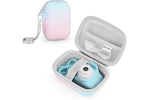 Yinke Kids Camera Case Compatible with Seckton/GKTZ/Desuccus/Rindol/Agoigo/VATENIC/LC-dolida/OZMI Travel Hard Carry Case, Fits Most Kids Camera Toy Gift