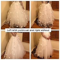 WMLWL Girls' 1 2 3 Hoops Petticoat Full Slips