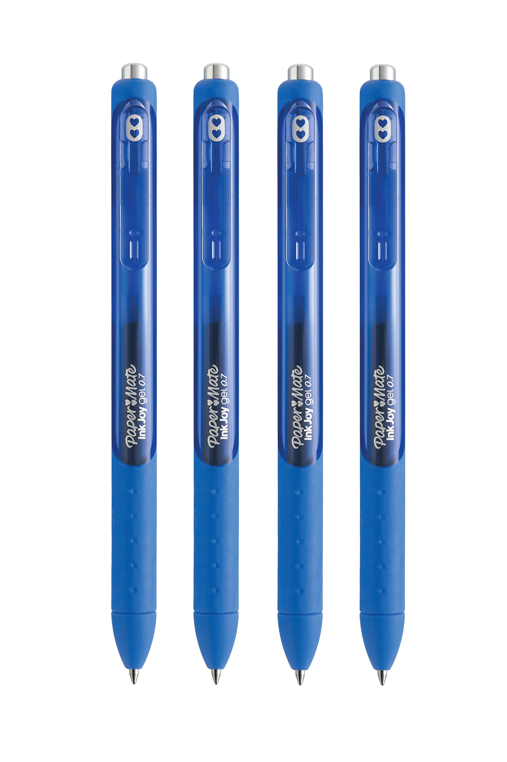 Paper Mate InkJoy Gel Retractable Pens - 0.7mm Medium Point - Blue Ink - Pack of 4