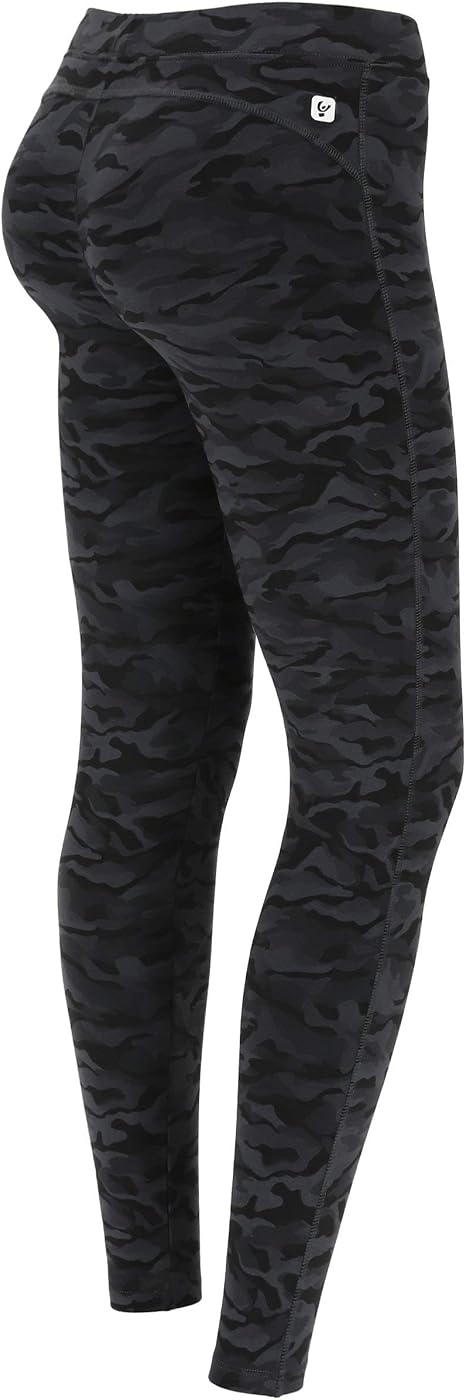 Leggings Donna In Viscosa Jersey Elasticizzato - Pantaloni Lunghezza Intera - Mid Rise