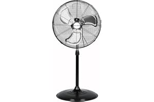BILT HARD 5200 CFM 20" High-Velocity Industrial Pedestal Fan, 3-Speed Oscillating Stand Fan, Heavy Duty Metal Fan for Commercial, Warehouse, Garage Use