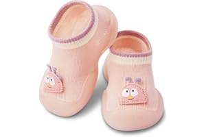 Dookeh Baby Shoes Boys Girls First Walking Shoes Non Slip Soft Sole Sneakers Toddler Infant Babygirl Sock Shoes…