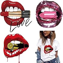 Parches De Lentejuelas Para Los Labios Cosidos En La Boca, Lengua