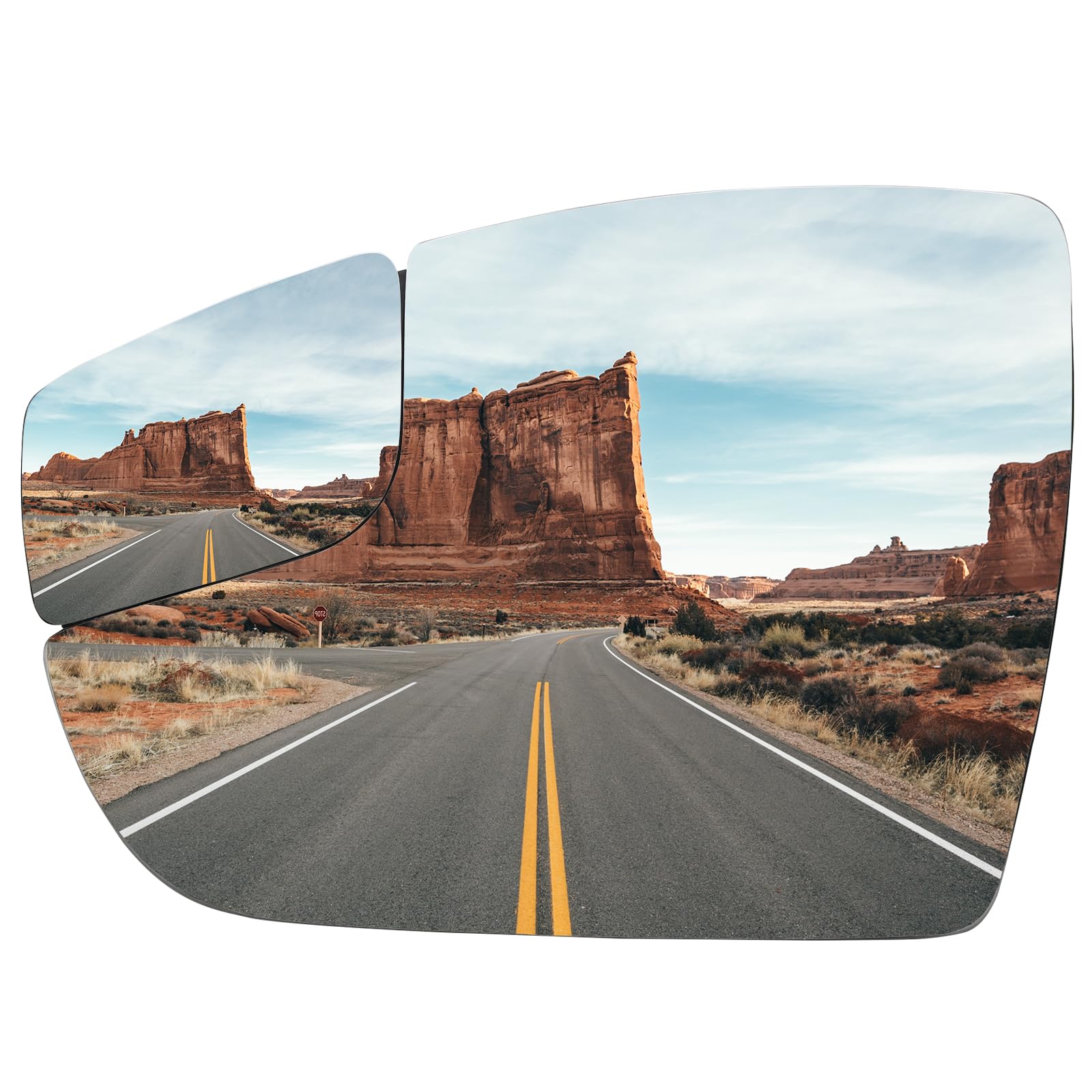 Photo 1 of LOIYLLEN Driver Side Mirror Replacement for Ford Focus 2012 2013 2014 2015 2016 2017 2018 - Left Side Mirror Glass, Rear View Mirrors Glass