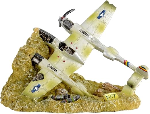 sunken plane aquarium decoration