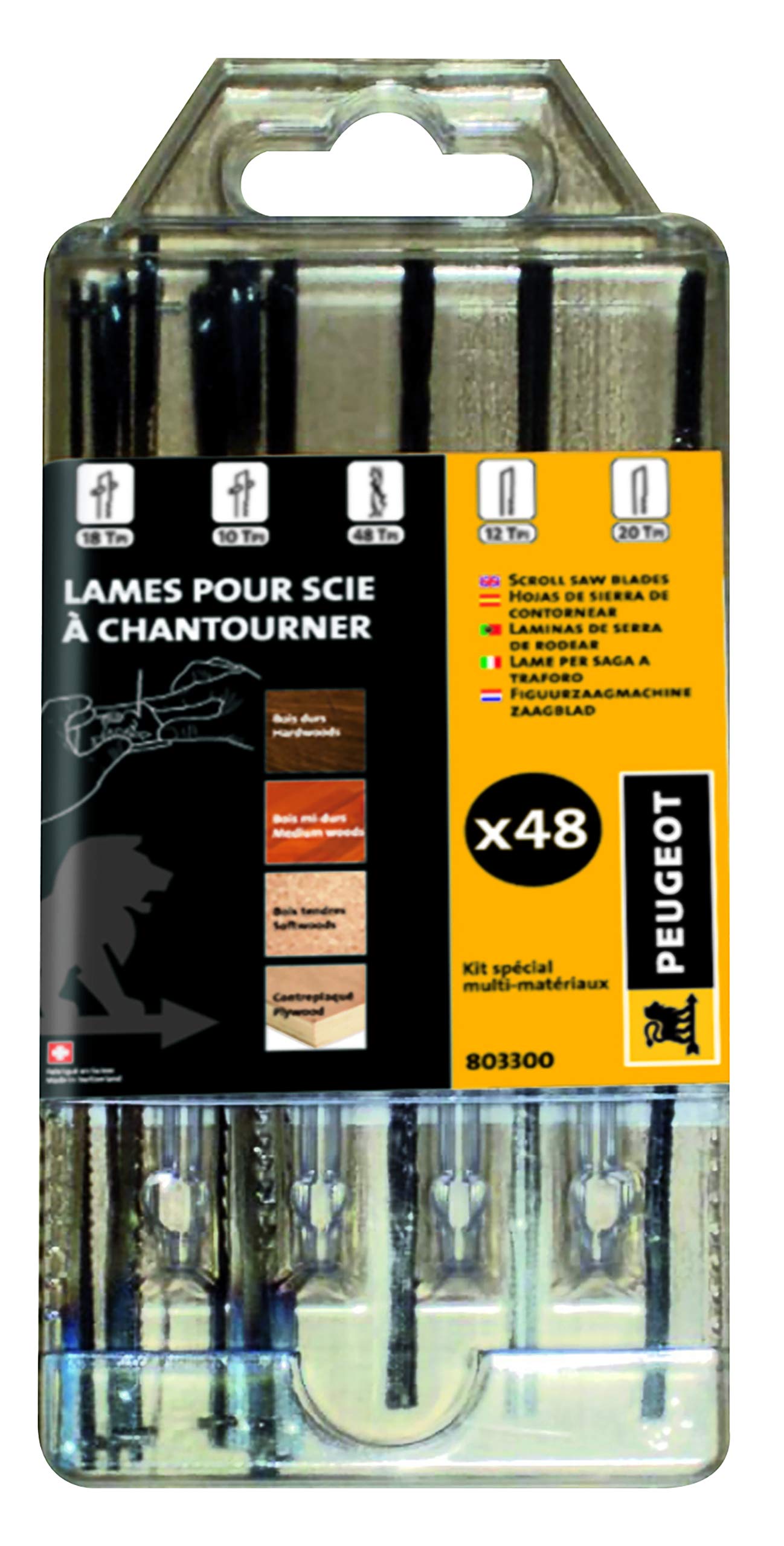 Peugeot 803300 48 Kit for Scroll Saw Blades