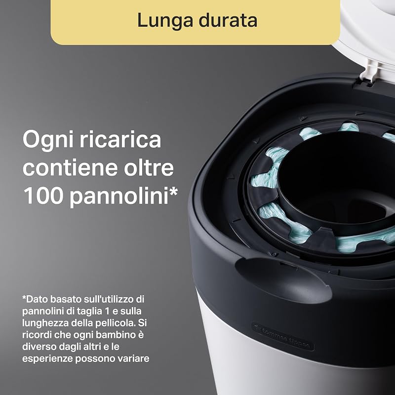 Mangiapannolini Twist & Click, Confezione Esclusiva con 2 Ricariche (1 Precaricata, 1 di Riserva), Protezione Assicurata Contro Germi e Cattivi Odori, La Confezione Può Variare