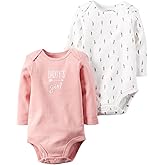 Carter's Baby Girls Multi-Pk Bodysuits, Pink, 18 Months
