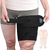 iDonua® Swollen Thigh Compression Wrap Brace for Lymphedema Reduction - with Adjustable 4 Cross Straps‌ (Tall-L)