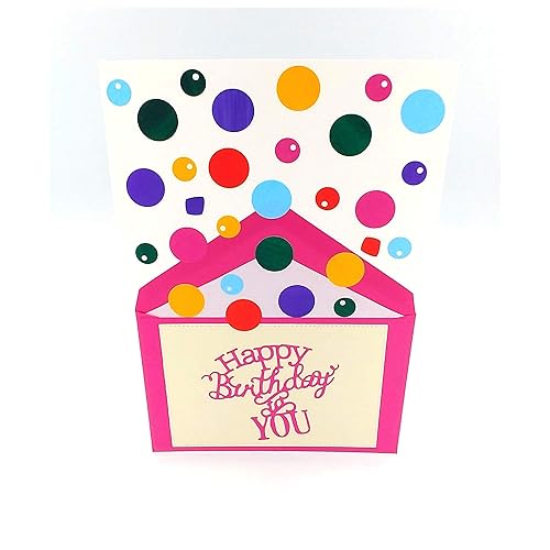 Carte Anniversaire Jet De Confettis Carte D Anniversaire Confettis Carte Anniversaire Enfant Carte D Anniversaire Fille Carte Joyeux Anniversaire Amazon Fr Handmade