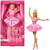 Barbie Signature Ballet Wishes Blonde Hair Doll with Pink Tutu | Collectible Fashion Doll in Satiny, with Pink Tutu and Giftable Packaging