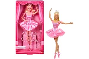 Barbie Signature Ballet Wishes Doll, Collectible Fashion Doll in Satiny, Pink Tutu with Blonde Hair and Giftable Packaging