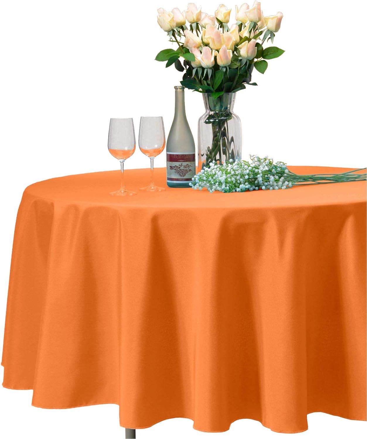 Best table cloth round orange