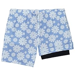 Biwisy Men's Quick Dry Swimming Trunks with Mesh