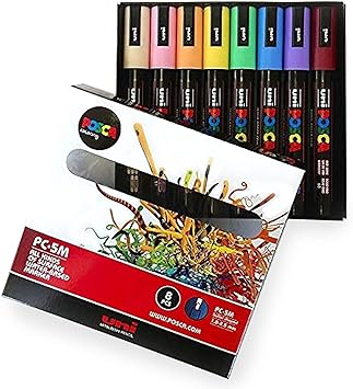 POSCA Colouring - PC-5M Pastel Coloured Set of 8: Amazon.es: Electrónica