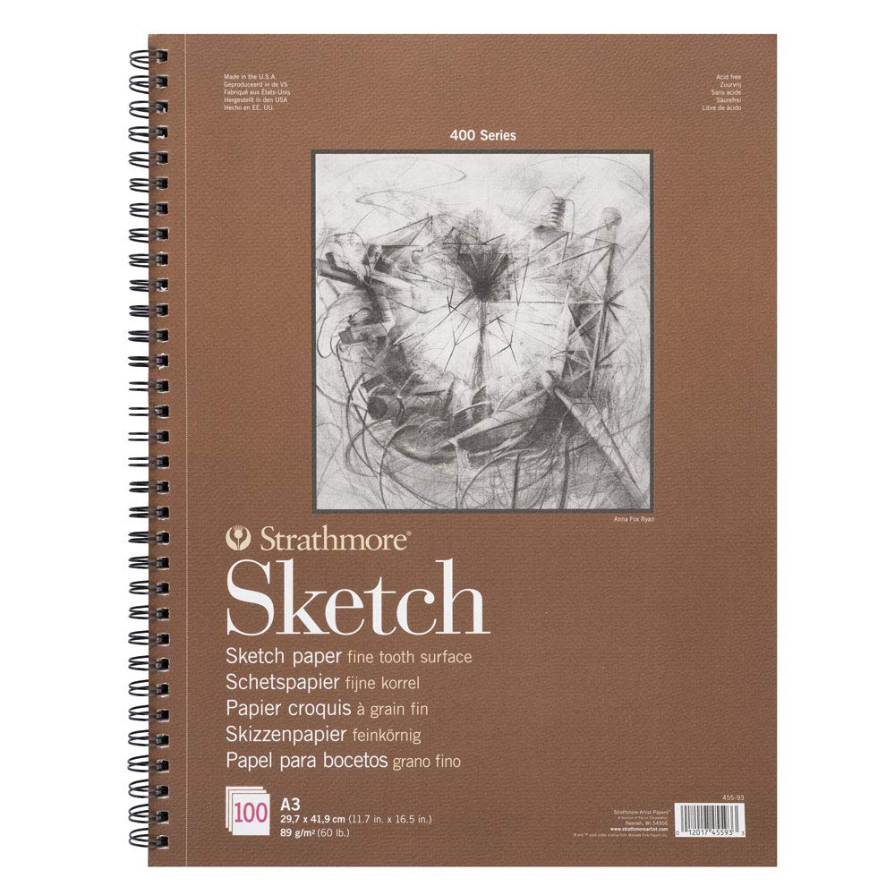 Strathmore P455-93-4 One Side Glued Sketchbook (A3, 100 Sheets)