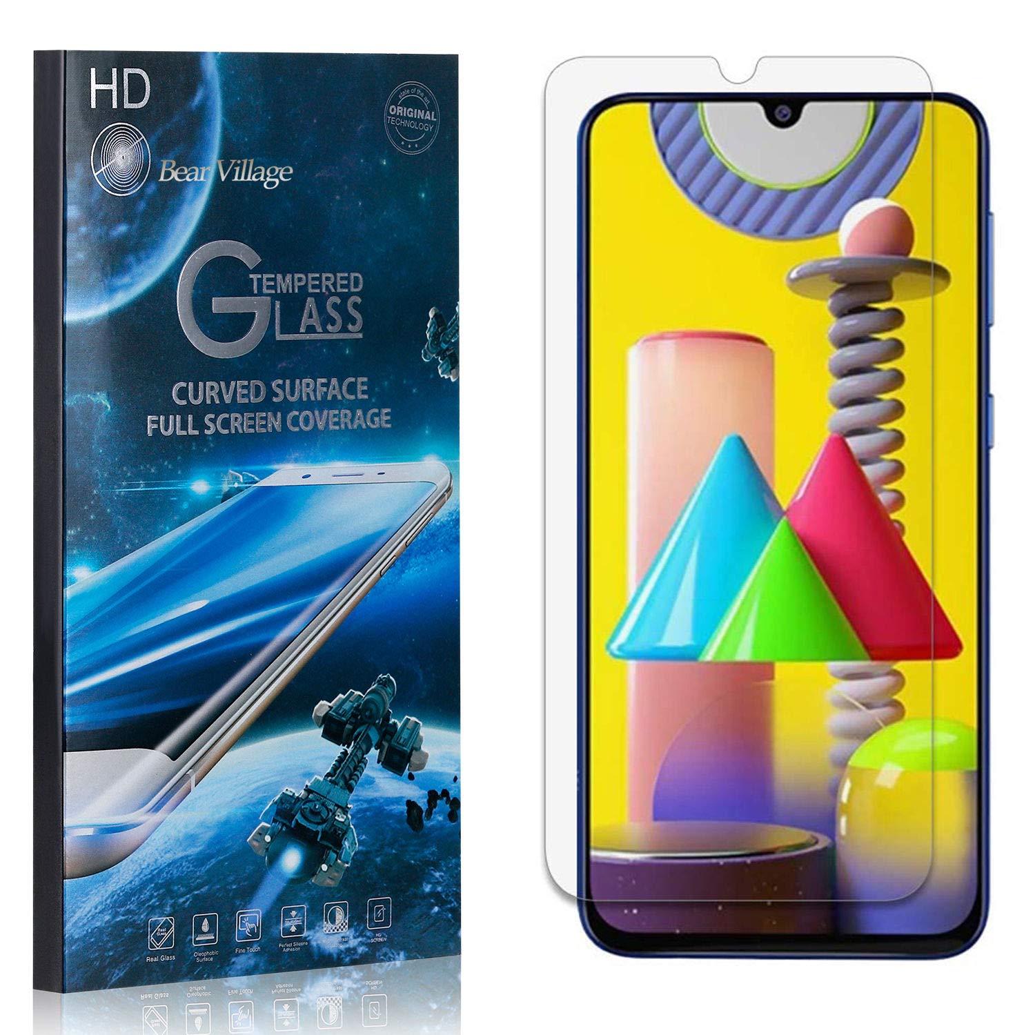 Tempered Glass Samsung M31 Front Fingerprint Bear Village Screen