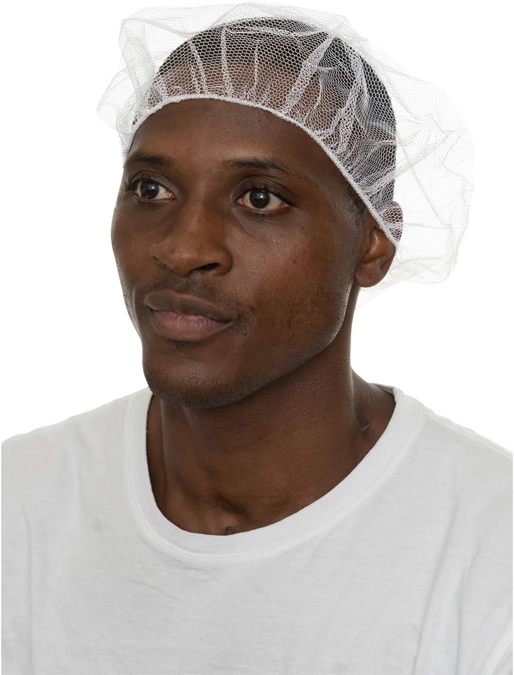 International Enviroguard Nylon Hairnet, White, Food Service, Large,24", Case of 1000)