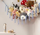 mirolam Teddy Hammock Toy Storage Net 41x41x55 cm Durable Cotton view 2