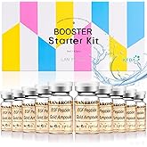BB Booster Serum Kit Serum Hyaluronic Acid Essence Skin Care Kit, EGF Peptide Gold Ampoule 0.27oz 12 Vials,Facial Treatment Increases skin elasticity BB Radiance Facial Serums Kit