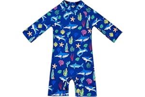 upandfast Baby Boy/Girl Swimwear with Snap Bottom UPF 50+ Sun Protection Infant Swimwear