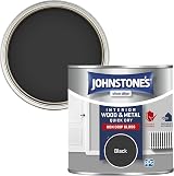 Johnstone's Wood & Metal Paint Gloss Black 250ml Water Based Quick Dry