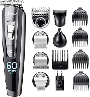 Hatteker Bartschneider Bart Trimmer Haarschneidemaschine Herren Haartrimmer Haarschneider Nasentrimmer Bodygroomer Wasserdichter 5 In 1