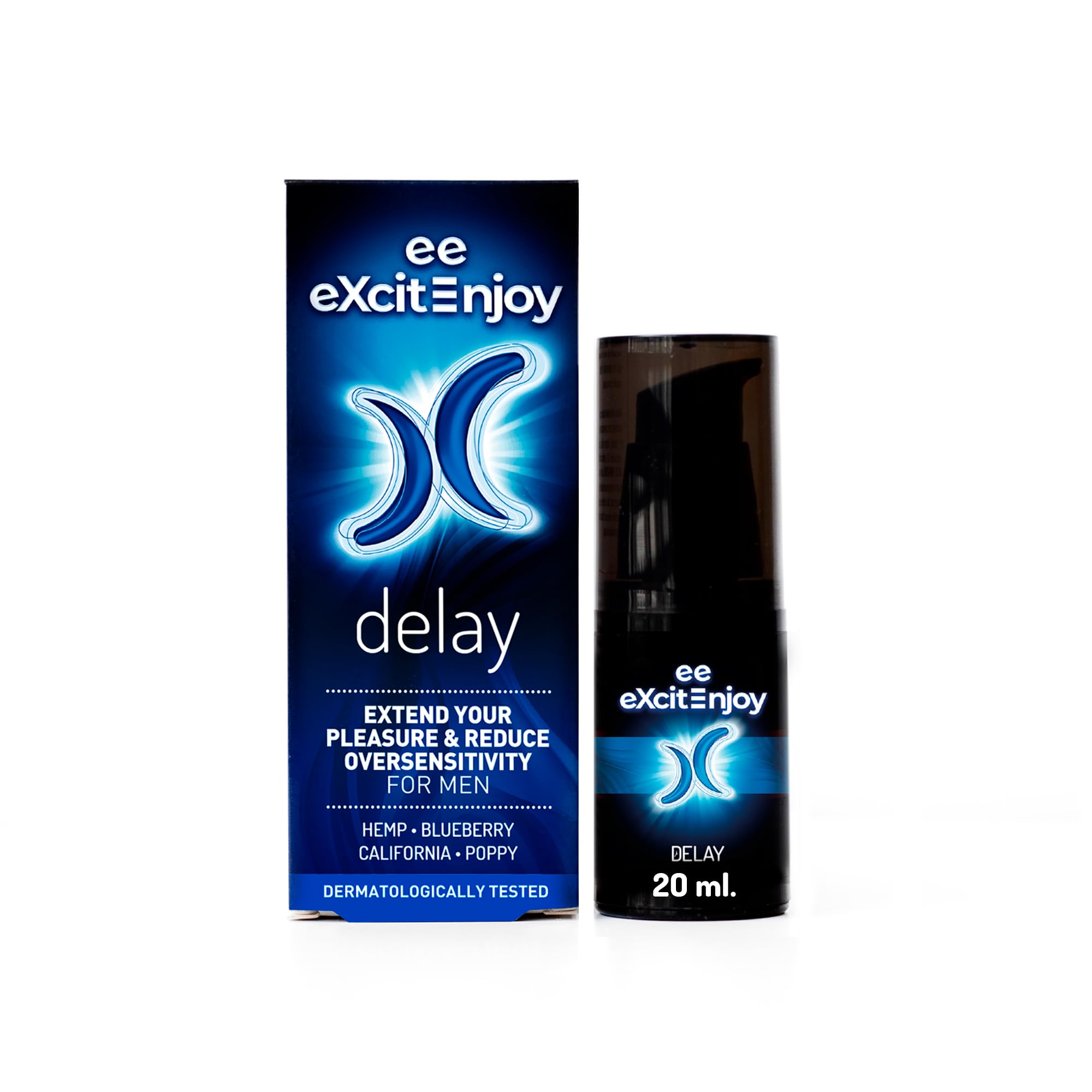 Excite Delay Intimate Gel for Men with Cooling Effect and Botanical extracts – Vegan and dermatologically Tested – 20 ml