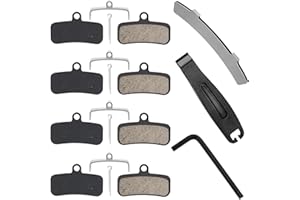 PACYTION 4-Piston Bicycle Brake Pads Compatible with Shimano MT420 MT520 M6120 M7120 M8020 M8120 Tektro TRP for Mountain Bike/Ebike/MTB,Bike Disc Brake Pads with Installation Tools