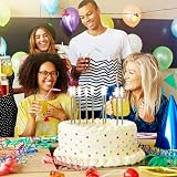 LFBEST Gold Birthday Candles 12Pcs with Holder Metallic Glitter 13cm view 7