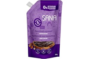 Sana, Zero Sugar Hazelnut & Cocoa Spread | 1 x 200g Unit | Chocolate Spread,Keto-Friendly, Gluten-Free, Palm Oil Free